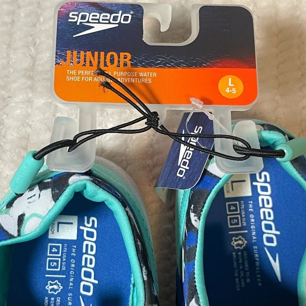Speedo Kids Water Shoes -‎ Black and Blue Camo